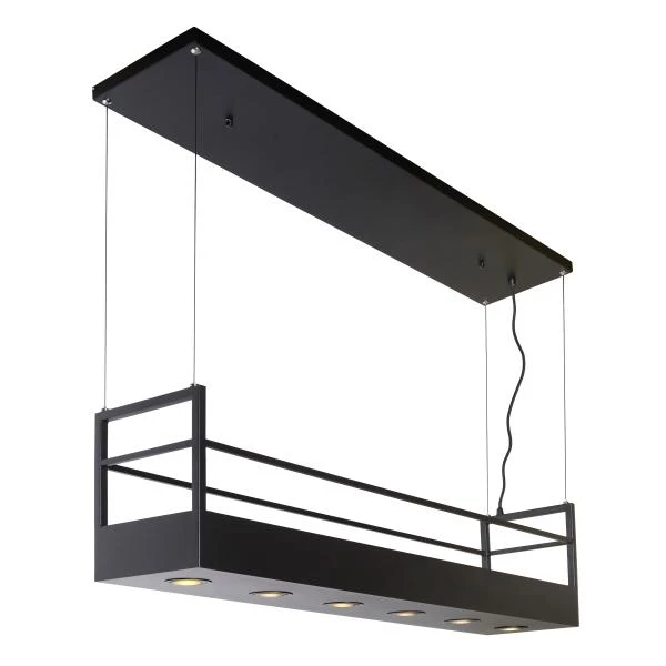 Lucide MIRAVELLE - Hanglamp - 6xGU10 - Zwart - detail 7